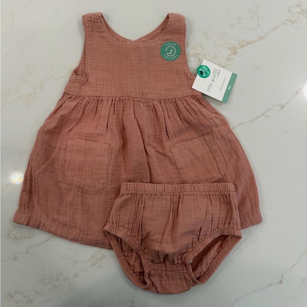 Baby Sleeveless Dress and Bloomers Set